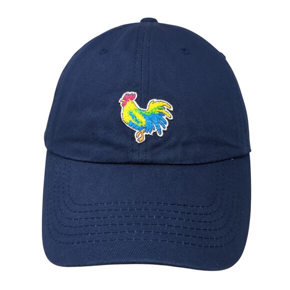 Rooster Logo Patch Slideback Hat Blue One Size Adjustable Chubbies - Picture 1 of 9